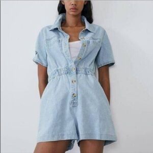Zara denim romper